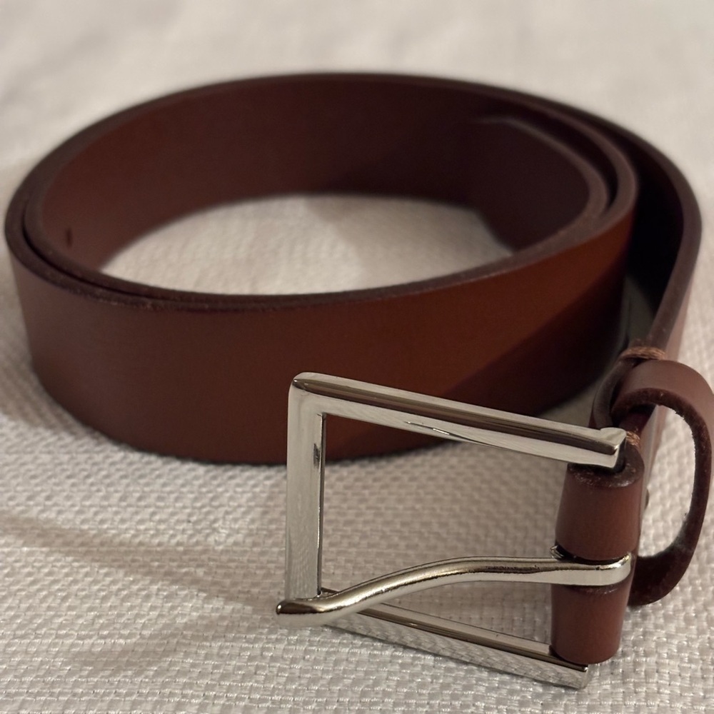 EXPRESS Men’s Brown Leather Classic Prong Buckle Belt 30/32